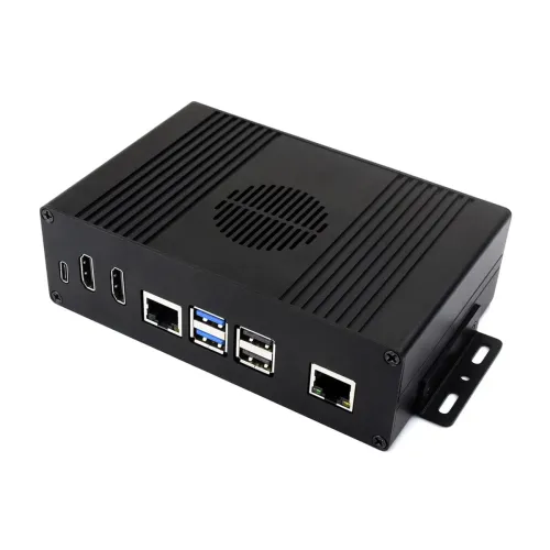 a raspberry pi case which adds an extra ethernet port